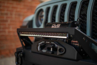 DV8 Offroad 20in Halo Elite Single Row Light Bar with Accent Light - White/Amber