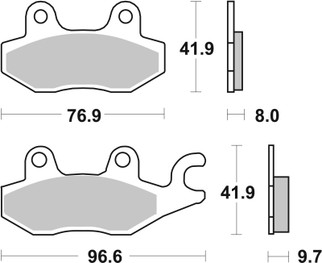 Brembo 99-01 Triumph Daytona 750cc Brake Pad - Rear