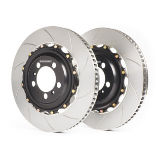 GiroDisc 2021+ Lamborghini Huracan STO (w/Carbon Ceramic Brakes) Front Slotted Rotors