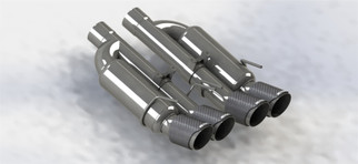 Kooks 09-13 Chevrolet Corvette Z06/ZR1 3in. Valved Axle-Back Exhaust w/ CF Tips