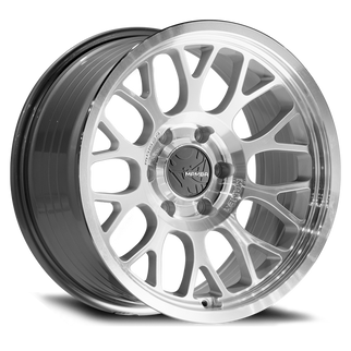 Mamba M28 17x8. 5x114.3 ET35 Silver Wheel w/ Mirror Machine Face & Lip