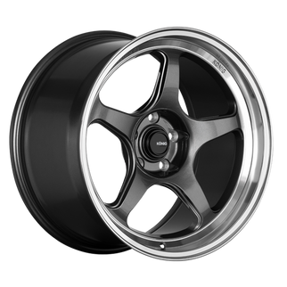 Konig Hyperspec 18x9.5A 5x114.3 ET25 Anthracite Metallic Wheel w/ Mirror Machined Lip (Knurled Bead)