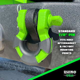 Rhino USA 8T Super Shackle 2-Pack (Green)