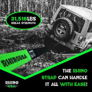 Rhino USA 20Ft Tow Strap/Shackles Combo