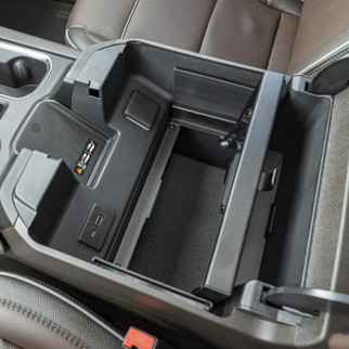 Tuffy Console Safe W/ Keyed Lock For Chevrolet Silverado W/ Wireless Charging Pad Console