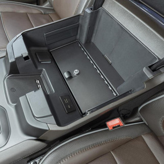 Tuffy Console Safe W/ Keyed Lock For Chevrolet Silverado W/ Wireless Charging Pad Console