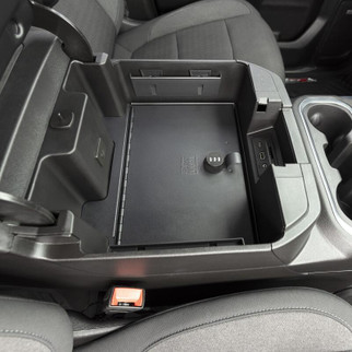 Tuffy Console Safe W/ Combo Lock For Chevrolet Silverado And Gmc Sierra W/ Flow Thru Console