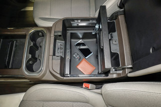 Tuffy Console Safe W/ Combo Lock For Chevrolet Silverado And Gmc Sierra W/ Flow Thru Console