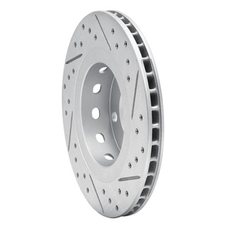 R1 99-05 Audi A6 Quattro Rear Left Drilled & Slotted Geo-Carbon Rotor
