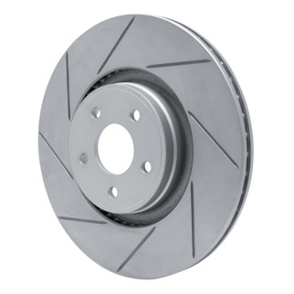 R1 14-19 Ford Focus Front Left Drilled & Slotted Geo-Carbon Rotor