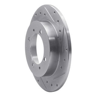 R1 00-07 Mitsubishi Space Star (Mexico) Rear Right Drilled & Slotted Silver Brake Rotor