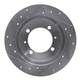 R1 00-07 Mitsubishi Space Star (Mexico) Rear Right Drilled & Slotted Silver Brake Rotor