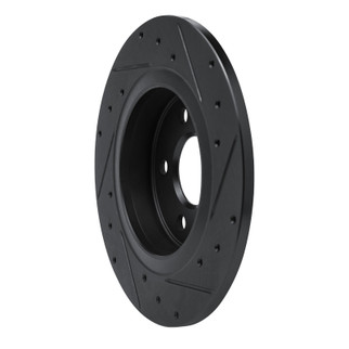 R1 19-26 Mercedes-Benz A220 Rear Left Drilled & Slotted Black Brake Rotor