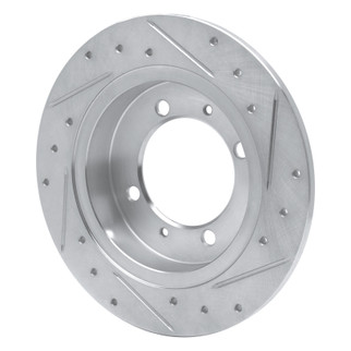 R1 00-07 Mitsubishi Space Star (Mexico) Rear Left Drilled & Slotted Silver Brake Rotor