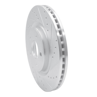 R1 14-19 Nissan Rogue Front Right Drilled & Slotted Silver Brake Rotor