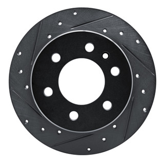 R1 19-25 Freightliner SprintER 1500 Rear Left Drilled & Slotted Black Brake Rotor