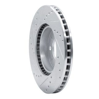 R1 93-95 Volvo 850 Front Right Drilled & Slotted Silver Brake Rotor