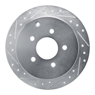 R1 01-07 Buick Rendezvous Rear Left Drilled & Slotted Silver Brake Rotor