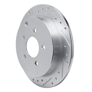 R1 01-07 Buick Rendezvous Rear Left Drilled & Slotted Silver Brake Rotor
