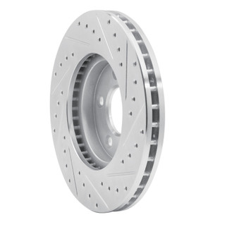 R1 01-07 Buick Rendezvous Front Left Drilled & Slotted Silver Brake Rotor