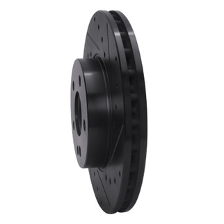 R1 16-23 Mercedes-Benz Metris Front Right Drilled & Slotted Black Brake Rotor