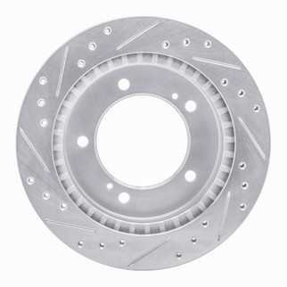 R1 91-98 Chevrolet Tracker Front Right Drilled & Slotted Silver Brake Rotor