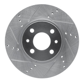 R1 09-19 Dodge Vision (Mexico) Front Left Drilled & Slotted Silver Brake Rotor