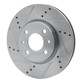 R1 09-19 Dodge Vision (Mexico) Front Left Drilled & Slotted Silver Brake Rotor