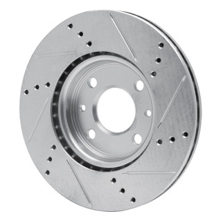 R1 09-19 Dodge Vision (Mexico) Front Left Drilled & Slotted Silver Brake Rotor