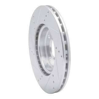 R1 09-19 Dodge Vision (Mexico) Front Right Drilled & Slotted Silver Brake Rotor