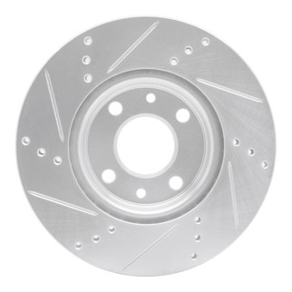 R1 09-19 Dodge Vision (Mexico) Front Right Drilled & Slotted Silver Brake Rotor
