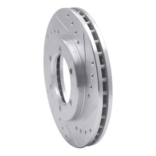 R1 98-15 Nissan NP300 (Mexico) Front Right Drilled & Slotted Silver Brake Rotor