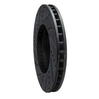 R1 15-23 Mercedes-Benz E250 Front Right Drilled & Slotted Black Brake Rotor