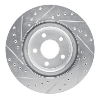 R1 07-10 Chevrolet COBALT Front Right Drilled & Slotted Silver Brake Rotor