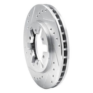 R1 85-12 Nissan NP300 (Mexico) Front Left Drilled & Slotted Silver Brake Rotor