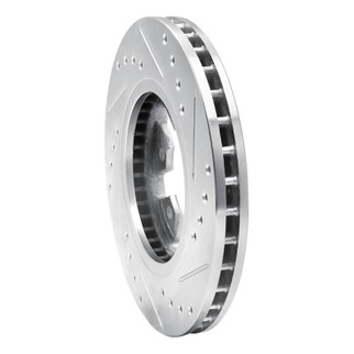 R1 85-12 Nissan NP300 (Mexico) Front Left Drilled & Slotted Silver Brake Rotor