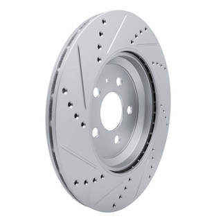 R1 17-25 Tesla Model 3 Rear Right Drilled & Slotted Silver Brake Rotor