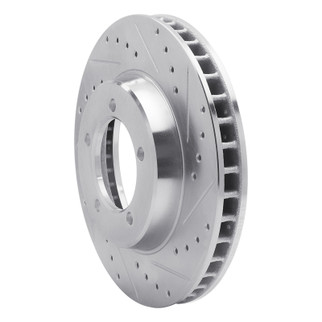 R1 67-70 Chevrolet Impala Front Right Drilled & Slotted Silver Brake Rotor