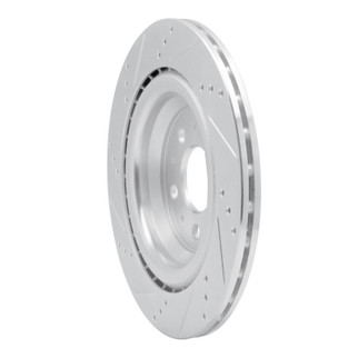 R1 17-25 Tesla Model 3 Rear Right Drilled & Slotted Silver Brake Rotor