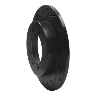 R1 00-07 Mitsubishi SPace STAR (Mexico) Rear Left Drilled & Slotted Black Brake Rotor