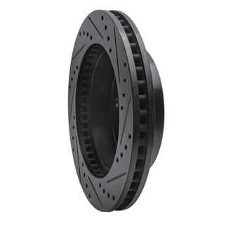 R1 00-02 Dodge Ramcharger (Mexico) Front Left Drilled & Slotted Black Brake Rotor
