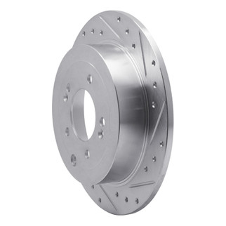 R1 16-22 Hyundai TUCSON Rear Right Drilled & Slotted Silver Brake Rotor