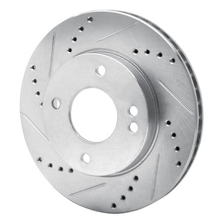 R1 07-17 Nissan TIIDA (Mexico) Front Left Drilled & Slotted Silver Brake Rotor
