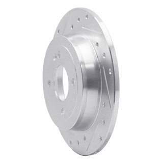 R1 12-25 Dodge Attitude (Mexico) Rear Left Drilled & Slotted Silver Brake Rotor
