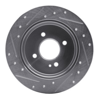 R1 12-25 Dodge Attitude (Mexico) Rear Right Drilled & Slotted Silver Brake Rotor