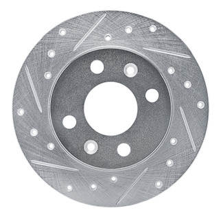 R1 81-87 Renault ALLIANCE Front Left Drilled & Slotted Silver Brake Rotor