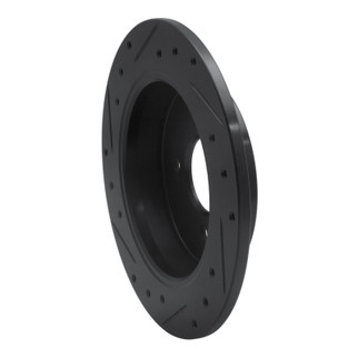 R1 12-25 Dodge Attitude (Mexico) Rear Right Drilled & Slotted Black Brake Rotor
