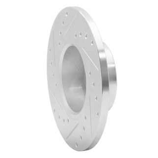 R1 74-79 Lotus Elite Front Right Drilled & Slotted Silver Brake Rotor