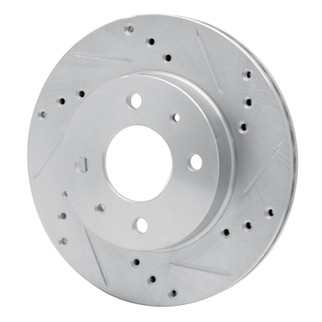 R1 86-17 Nissan TSURU (Mexico) Front Right Drilled & Slotted Silver Brake Rotor