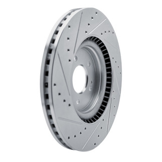 R1 21-26 Hyundai SONATA Front Right Drilled & Slotted Silver Brake Rotor